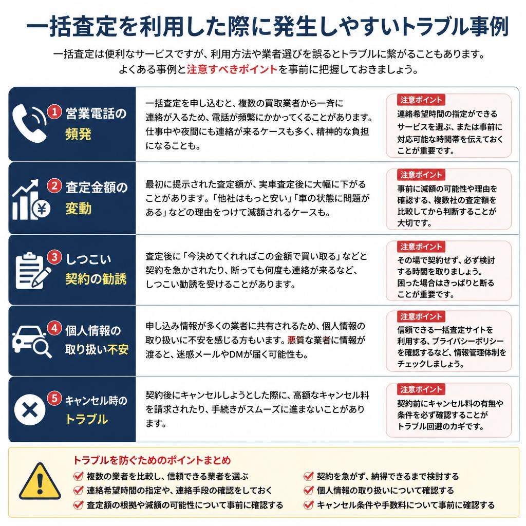 知られざる一括査定のトラブル