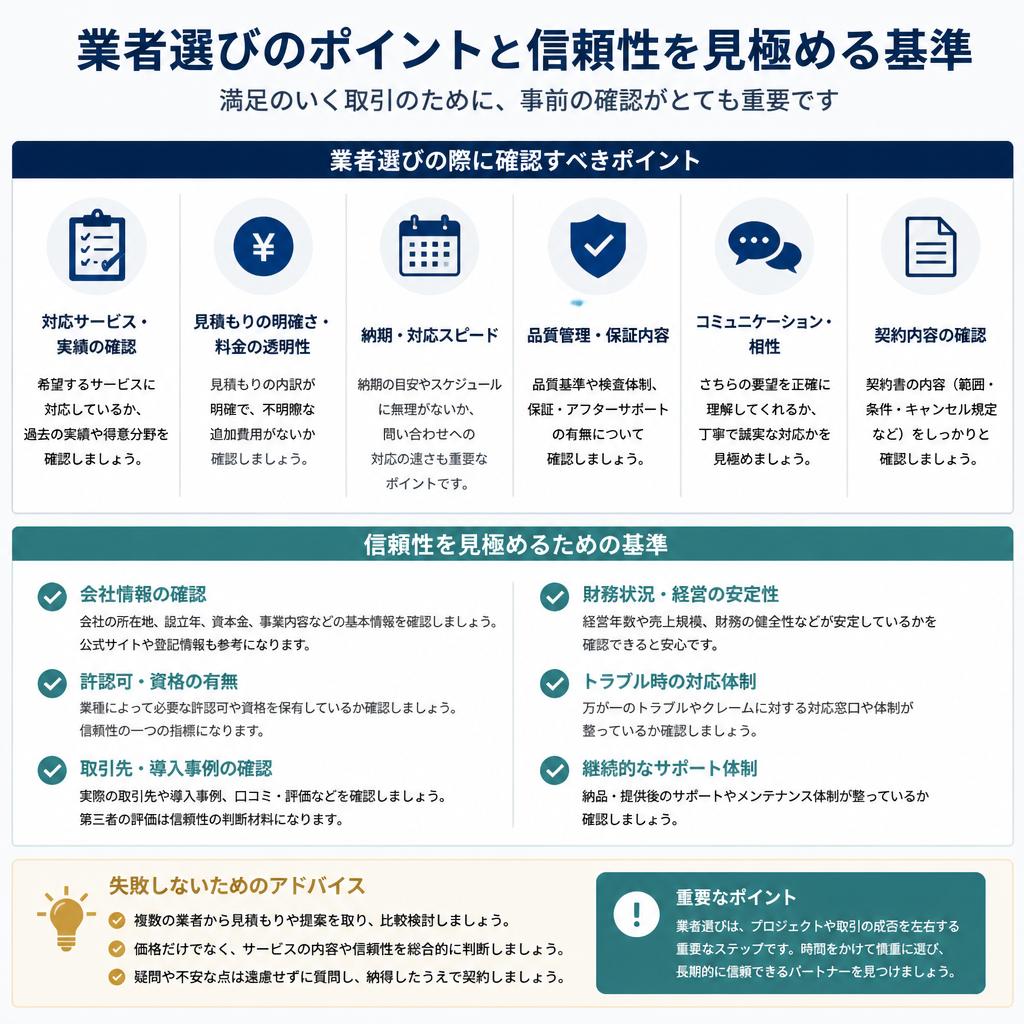 信頼できる業者選びのコツ