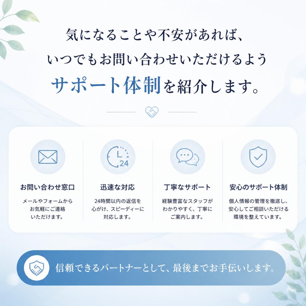7. お問い合わせとサポートの案内