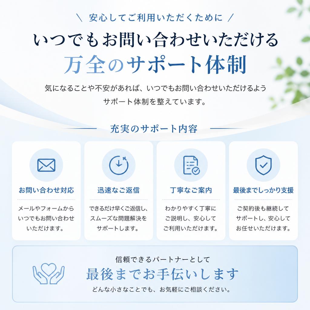 7. お問い合わせとサポートの案内